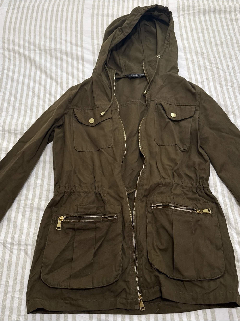 Dorothy Perkins Olive Utility Hooded Jacket